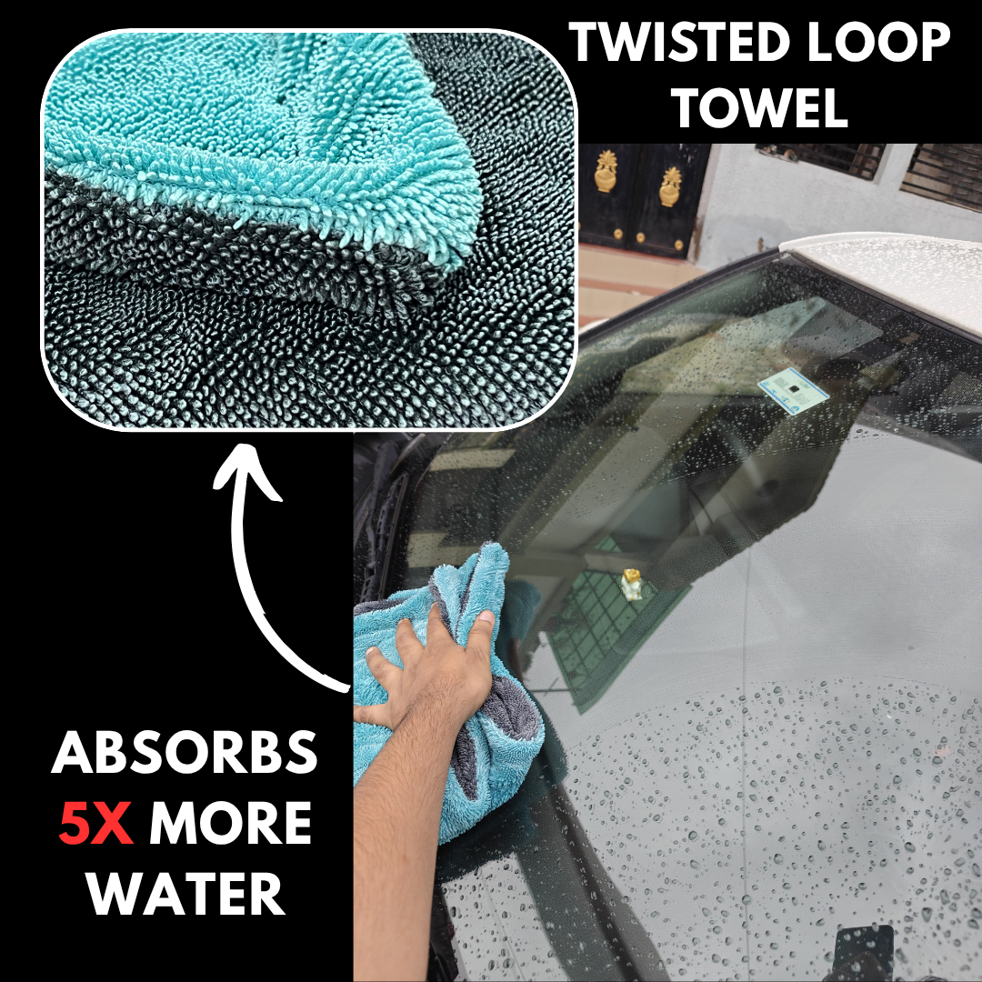 Gravix Microfiber Vehicle Cleaning Cloth – 40x40 cm | 1200 GSM (Pack of 1)